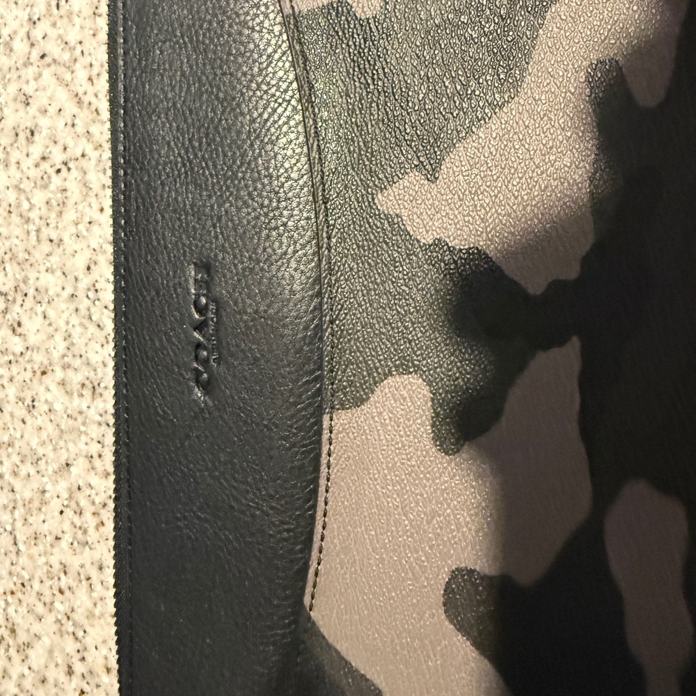 Coach iPad leather camo portfolio